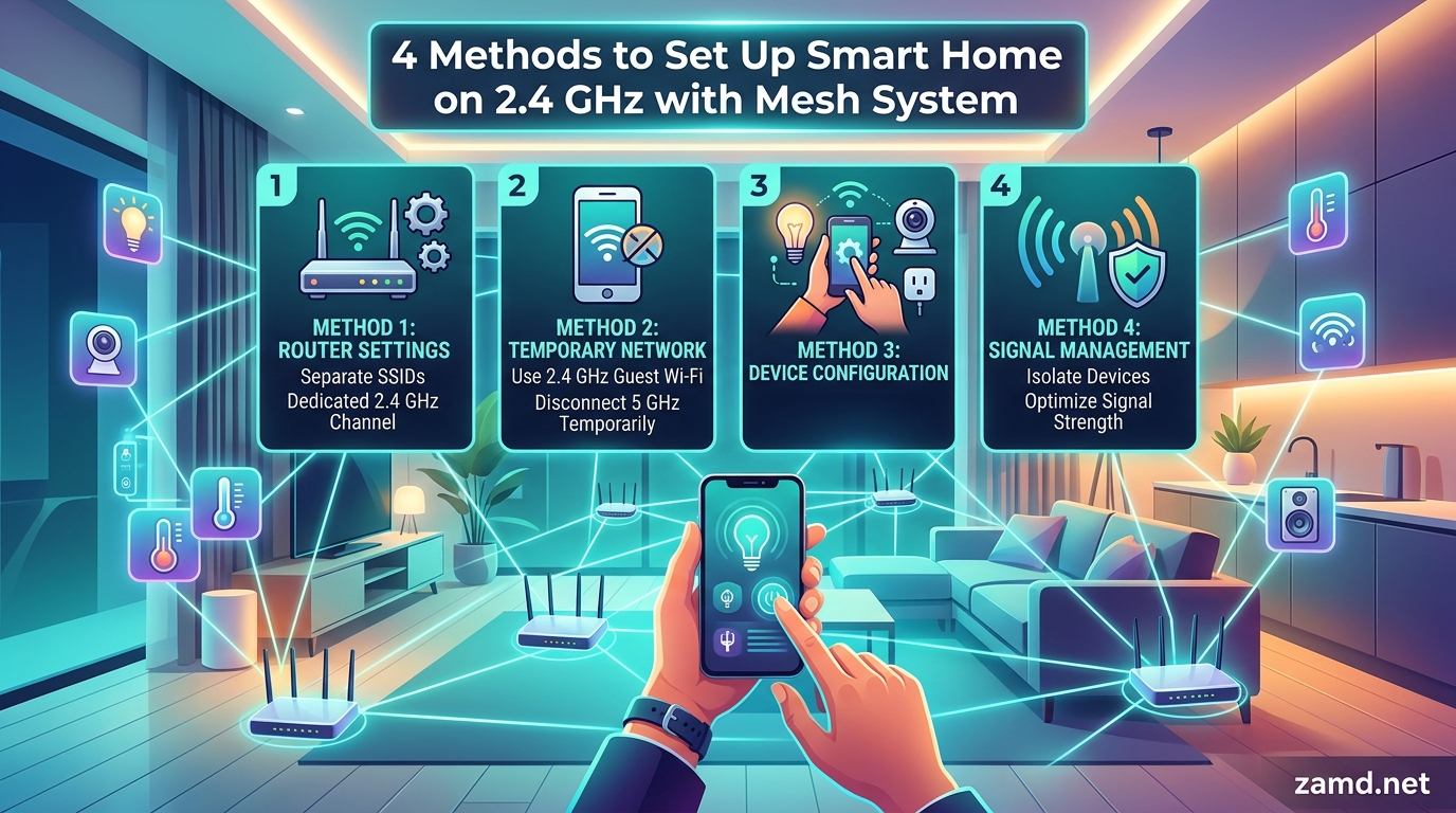 4 Methods to Set Up Smart Home on 2.4 GHz with Mesh System