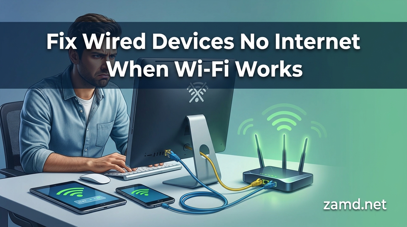 Fix Wired Devices No Internet When Wi-Fi Works