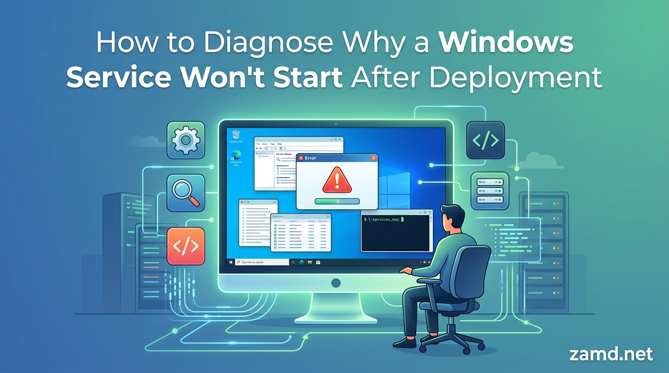 How to Diagnose Why a Windows Service Won't Start After Deployment