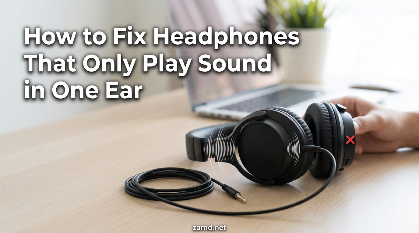 How to Fix Headphones That Only Play Sound in One Ear