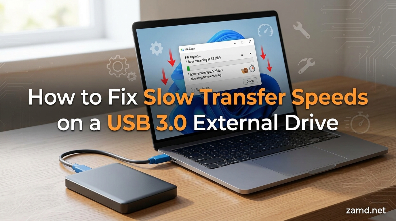 How to Fix Slow Transfer Speeds on a USB 3.0 External Drive