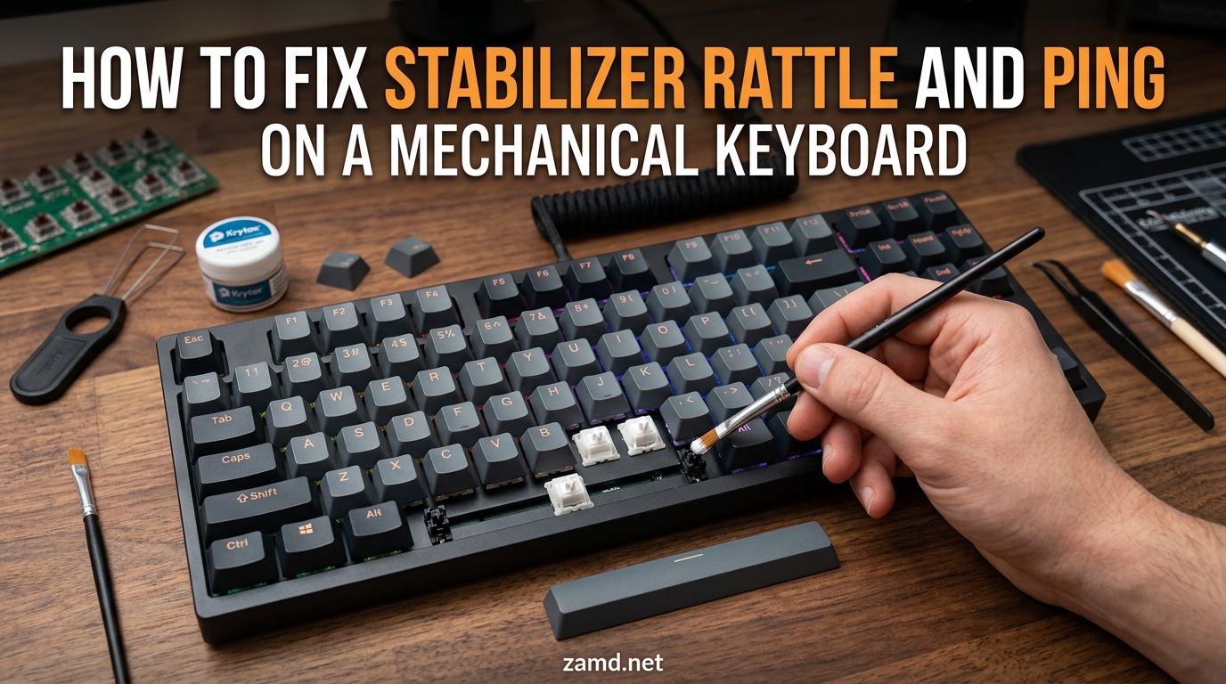 How to Fix Stabilizer Rattle and Ping on a Mechanical Keyboard