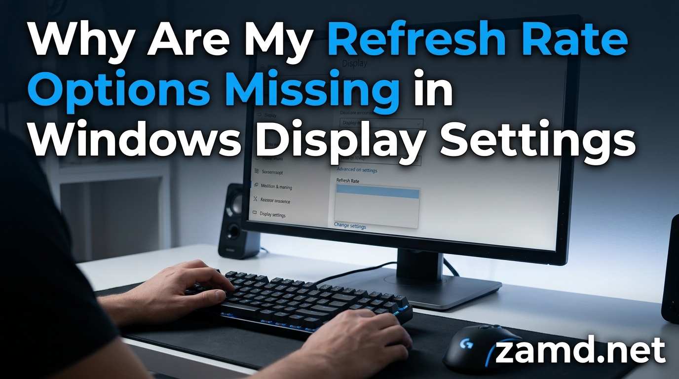 Why Are My Refresh Rate Options Missing in Windows Display Settings