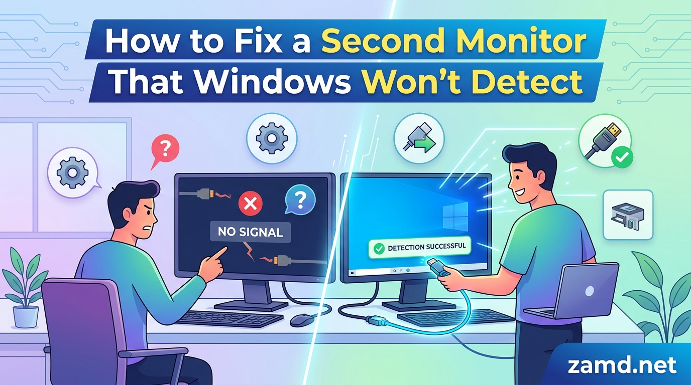 How to Fix a Second Monitor That Windows Won't Detect