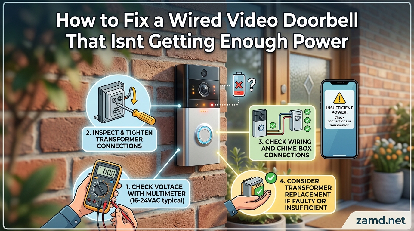 How to Fix a Wired Video Doorbell That Isnt Getting Enough Power
