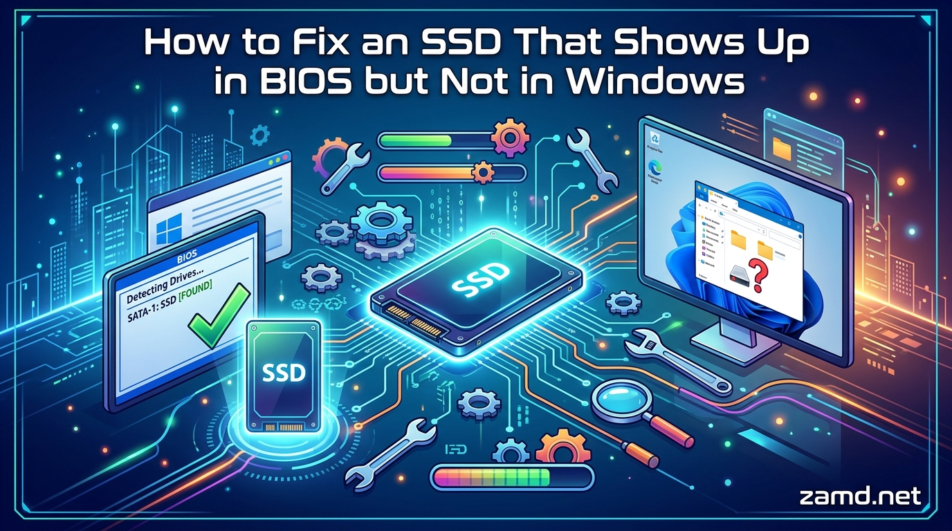 How to Fix an SSD That Shows Up in BIOS but Not in Windows
