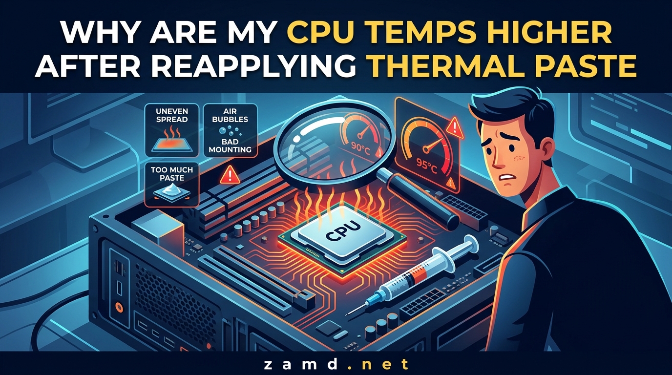 Why Are My CPU Temps Higher After Reapplying Thermal Paste