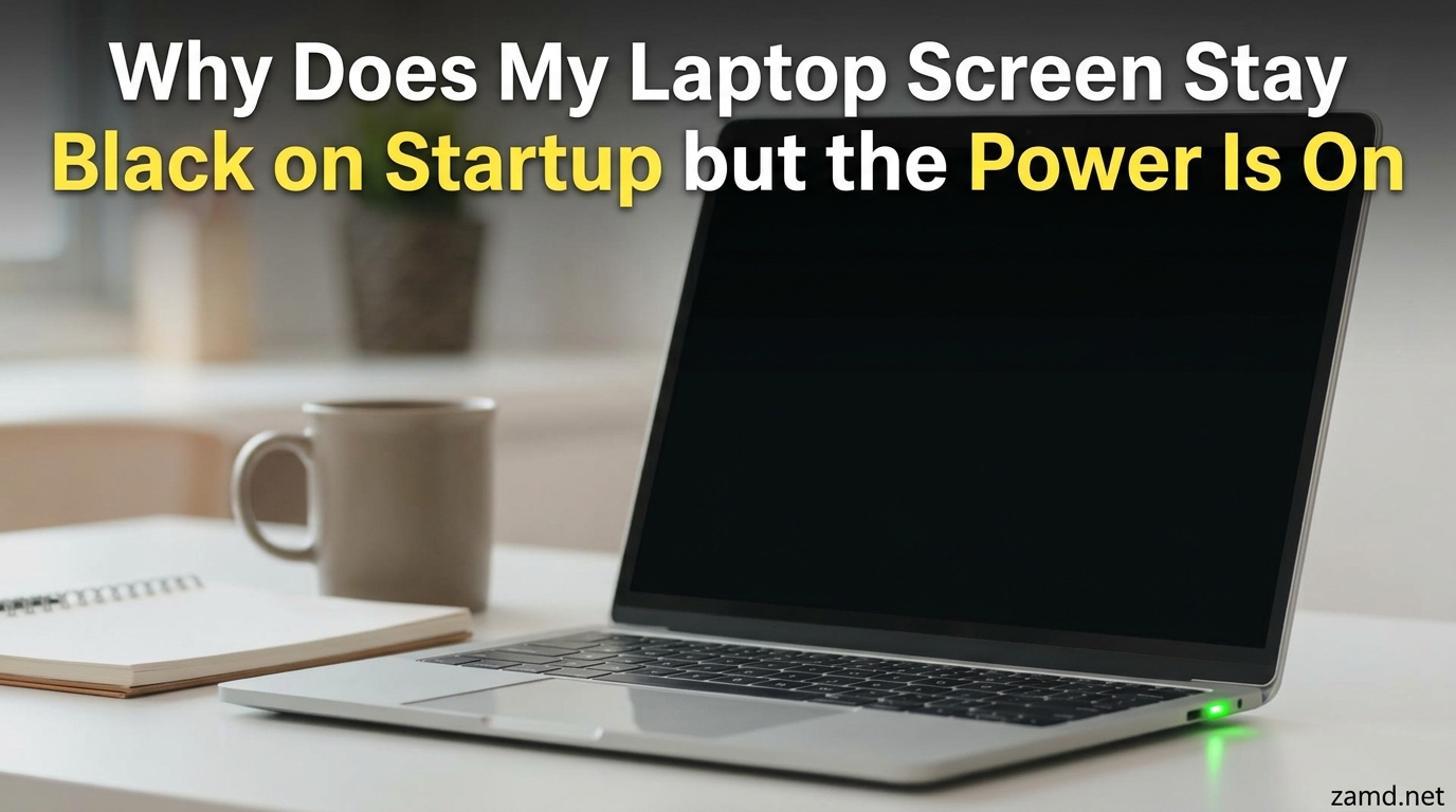Why Does My Laptop Screen Stay Black on Startup but the Power Is On