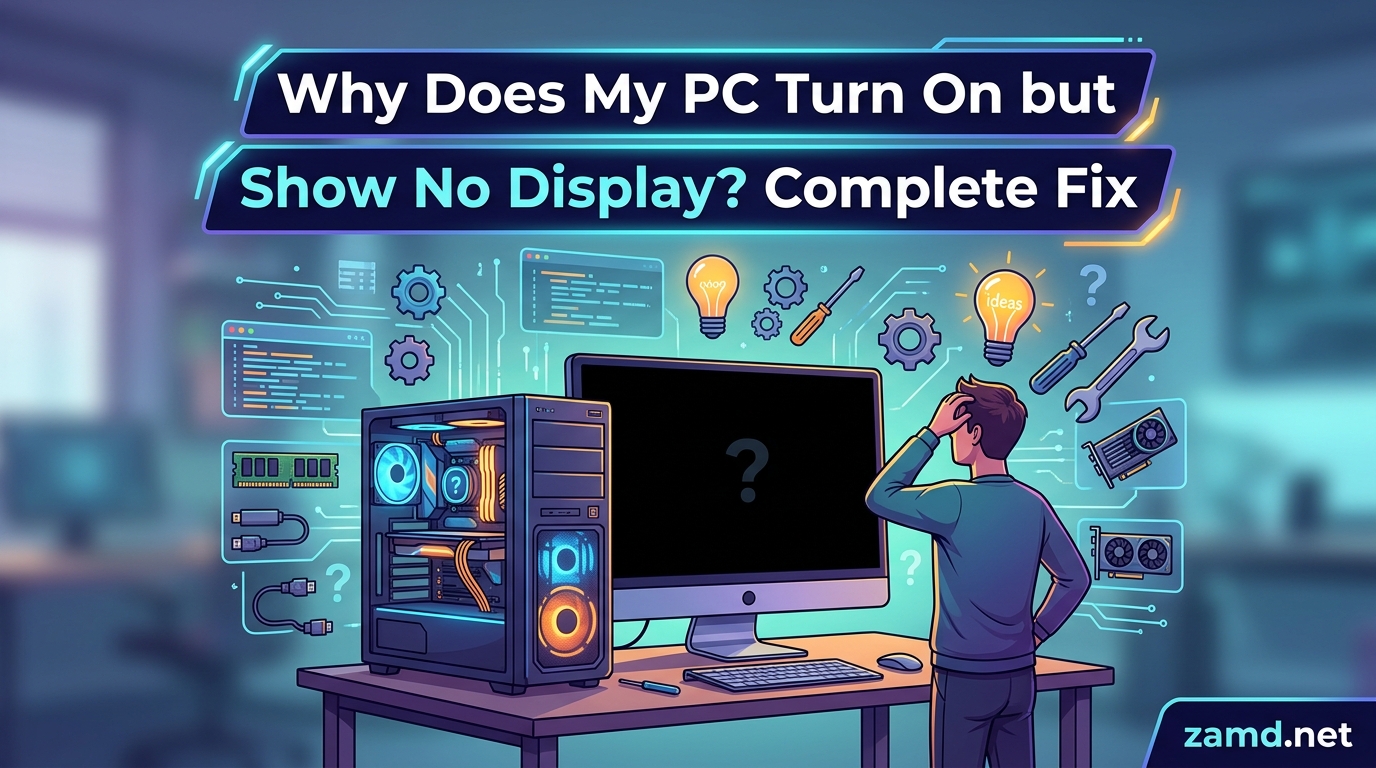 Why Does My PC Turn On but Show No Display Complete Fix