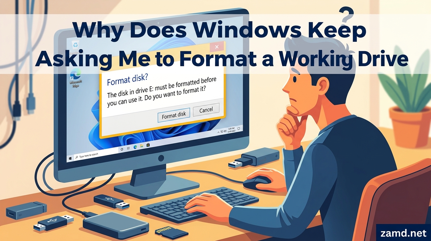 Why Does Windows Keep Asking Me to Format a Working Drive