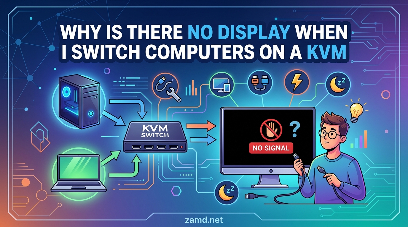 Why Is There No Display When I Switch Computers on a KVM