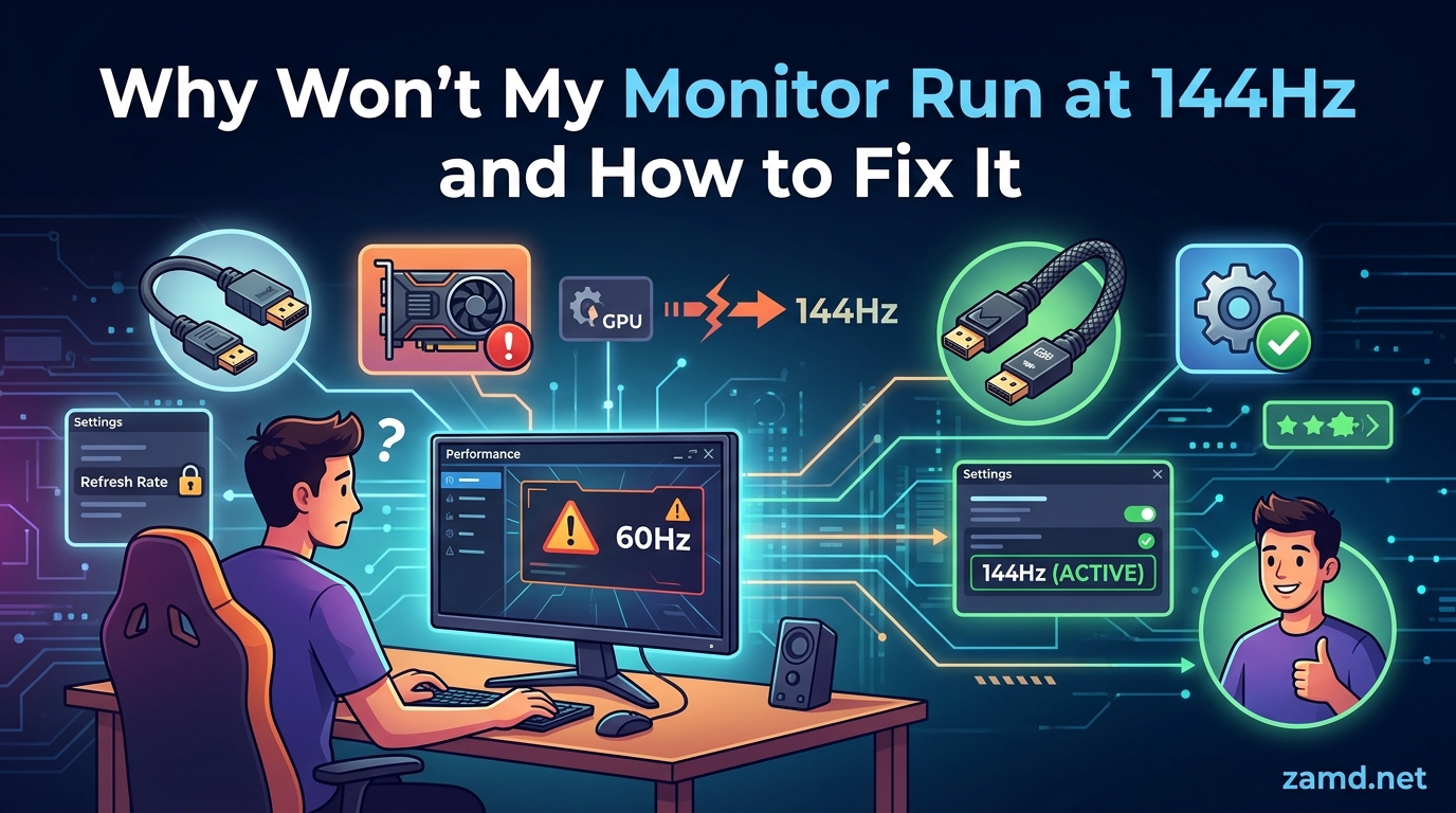 Why Won't My Monitor Run at 144Hz and How to Fix It