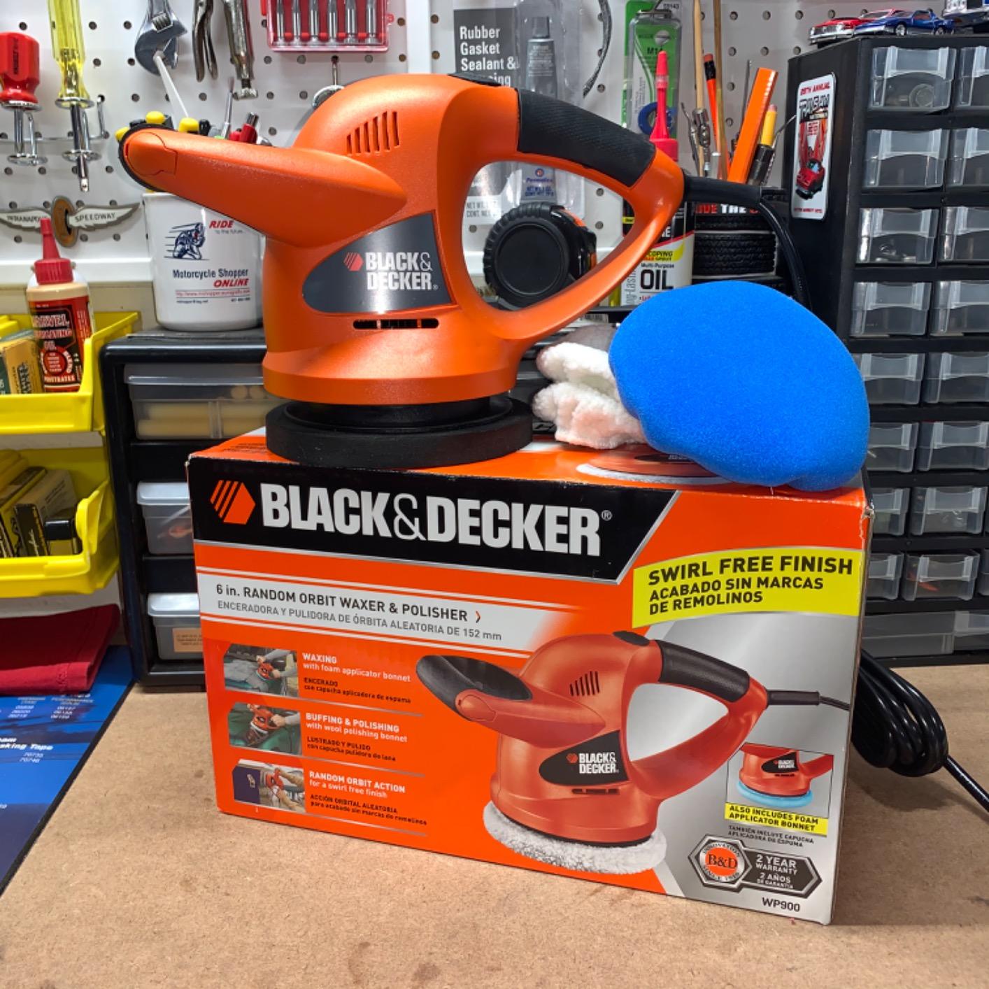 BLACK+DECKER 6-Inch Buffer Polisher, Orbital Car Polisher with Wool and Foam Bonnets (WP900) customer photo 2