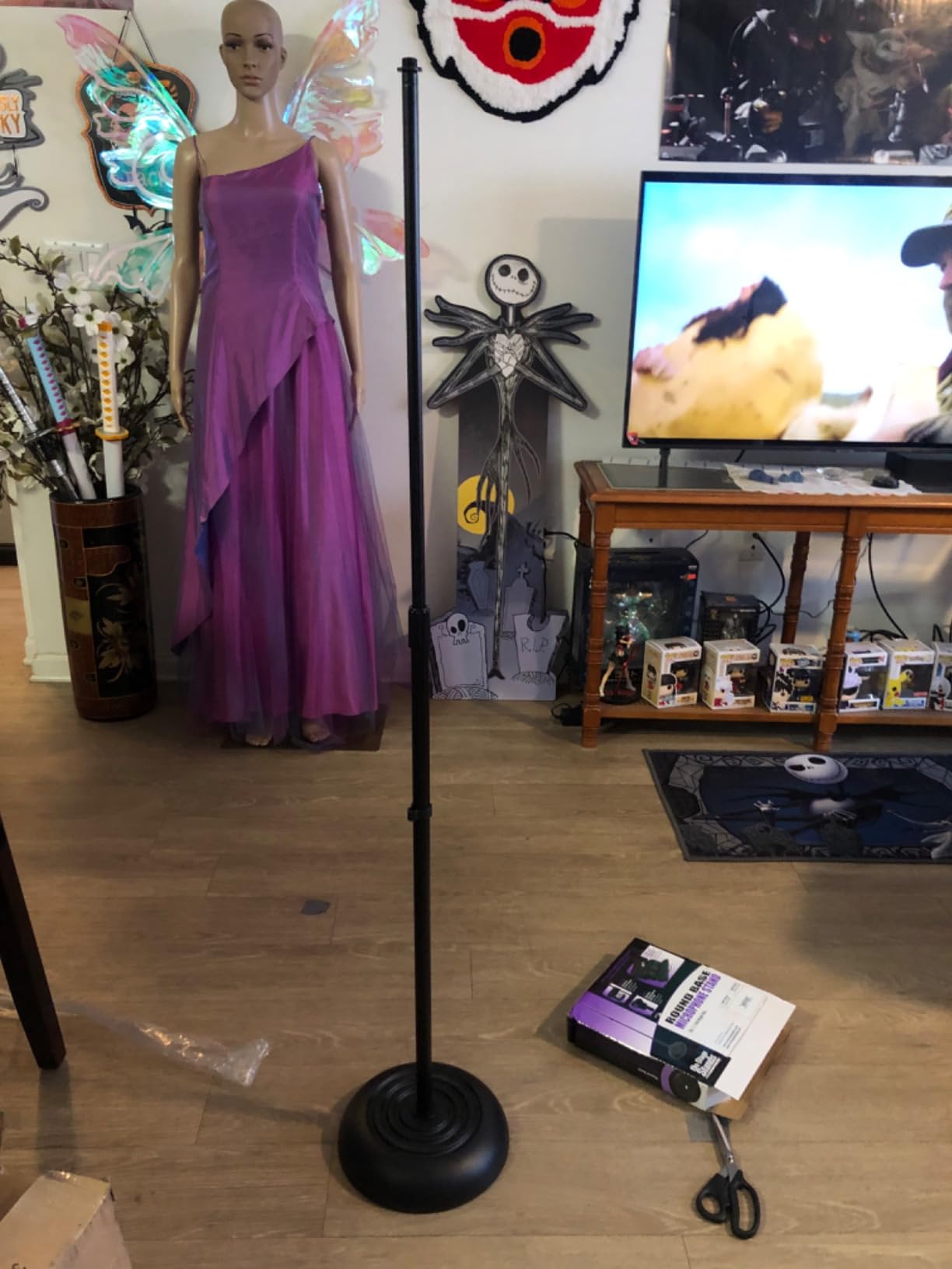 On-Stage MS7201B Round-Base Mic Stand - Height Adjustable 33
