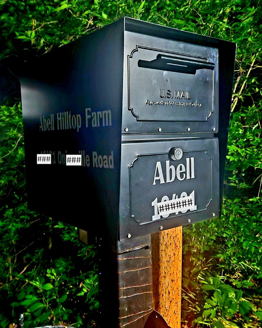 Architectural Mailboxes Oasis Classic Locking Post Mount Parcel Mailbox with High Security Reinforced Lock, Black, 18.00 x 15.00 x 11.50 inches customer photo 1