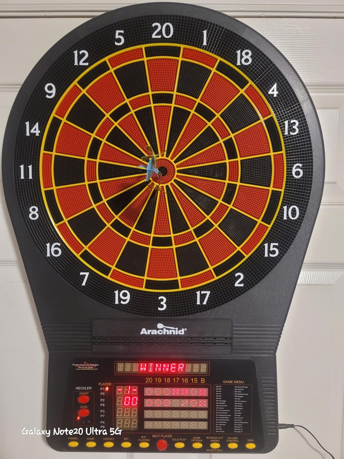 Arachnid Cricket Pro Tournament-Quality Electronic Dartboard, 40 Games and 315 Variations customer photo 1