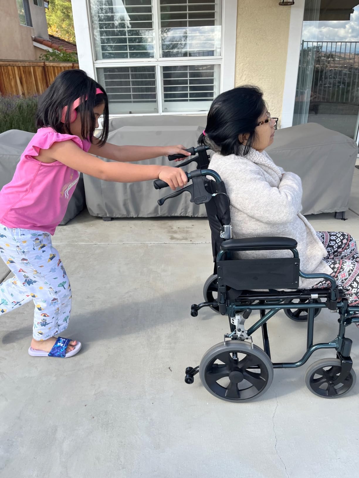 NOVA Lightweight Transport Chair with Locking Hand Brakes, 12