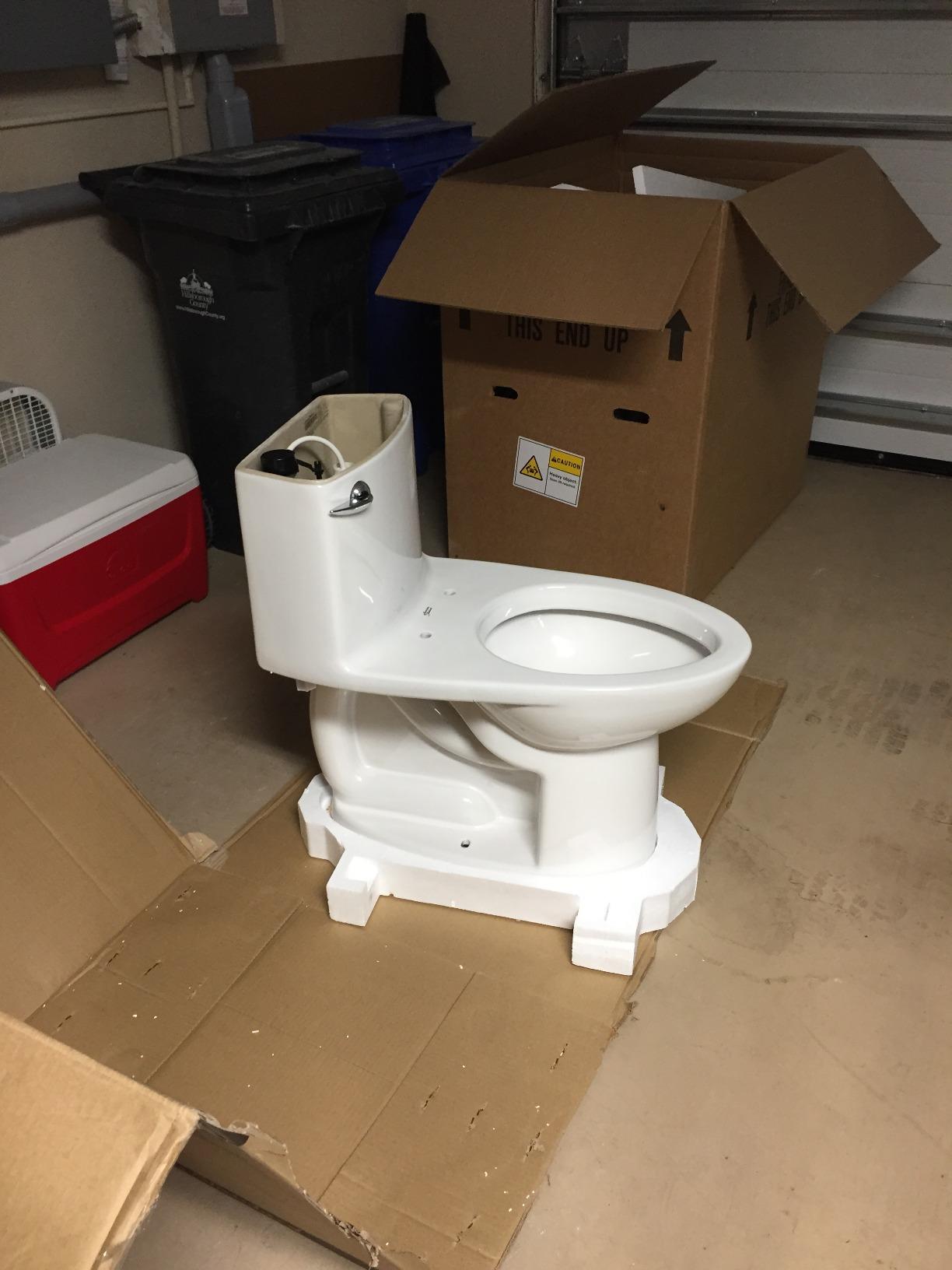 American Standard 2403128.020 Compact Cadet 3 One-Piece Toilet with Slow-Close Seat, Elongated Front, Left-Hand Flush, White, 1.28 gpf customer photo 1