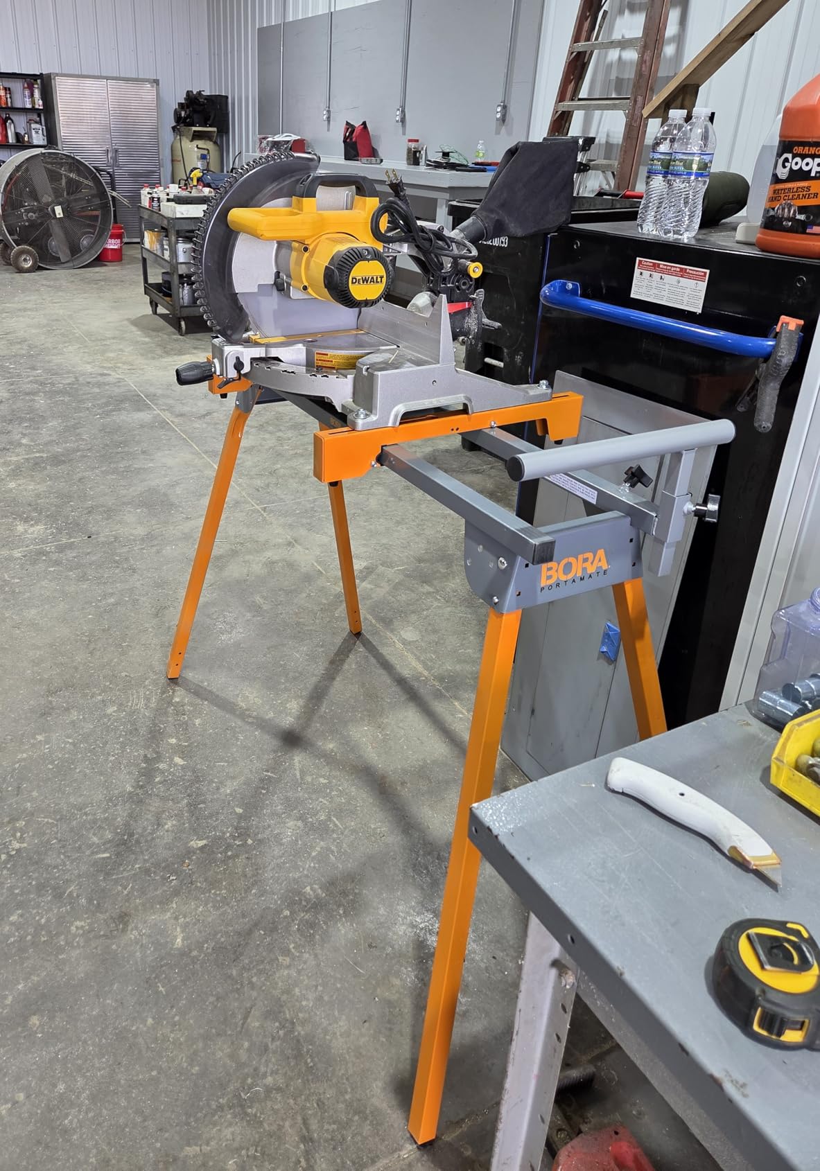 BORA Universal Miter Saw Stand with Quick Release Tool Mounting System- Portable Miter Saw Stand 500 Lbs Max Weight Load - 34-inch Height with Outrigger Arms Up to 114 Inches - PM-4000, Orange customer photo 1
