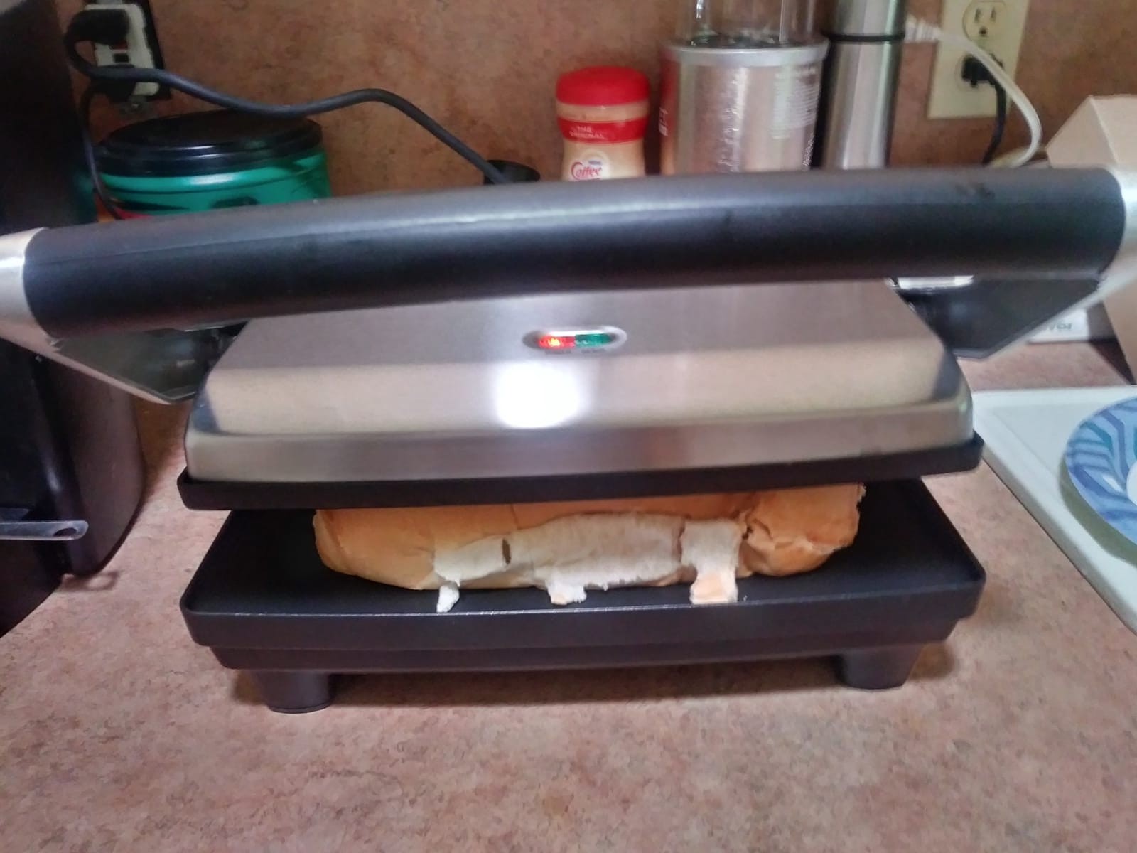 Breville BSG520XL Panini Duo Sandwich Maker, Brushed Stainless Steel | Toast two sandwiches at one with this nonstick press, creating restaurant-style grill marks every time | 2 slice customer photo 1
