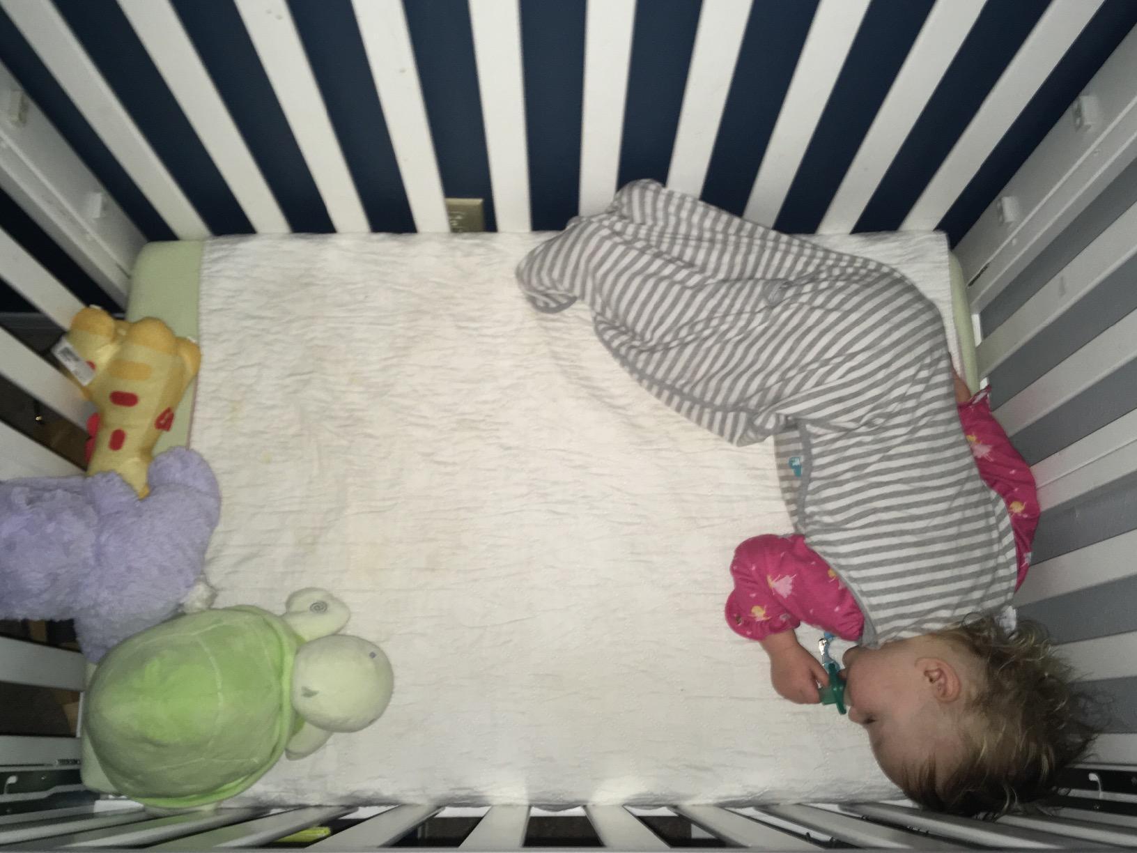 Dream On Me Mini Folding 3-in-1 Portable Baby Crib, Sturdy Locking Wheels, Mattress Included, 3 Adjustable Height, Compact Flat Fold for Small Spaces, GREENGUARD Gold & BSA Verified, White customer photo 1