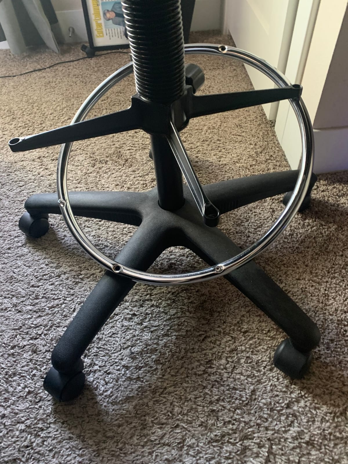 Office Star DC Series Deluxe Breathable Mesh Back Ergonomic Drafting Chair with Lumbar Support and Adjustable Footring, Black Fabric customer photo 2