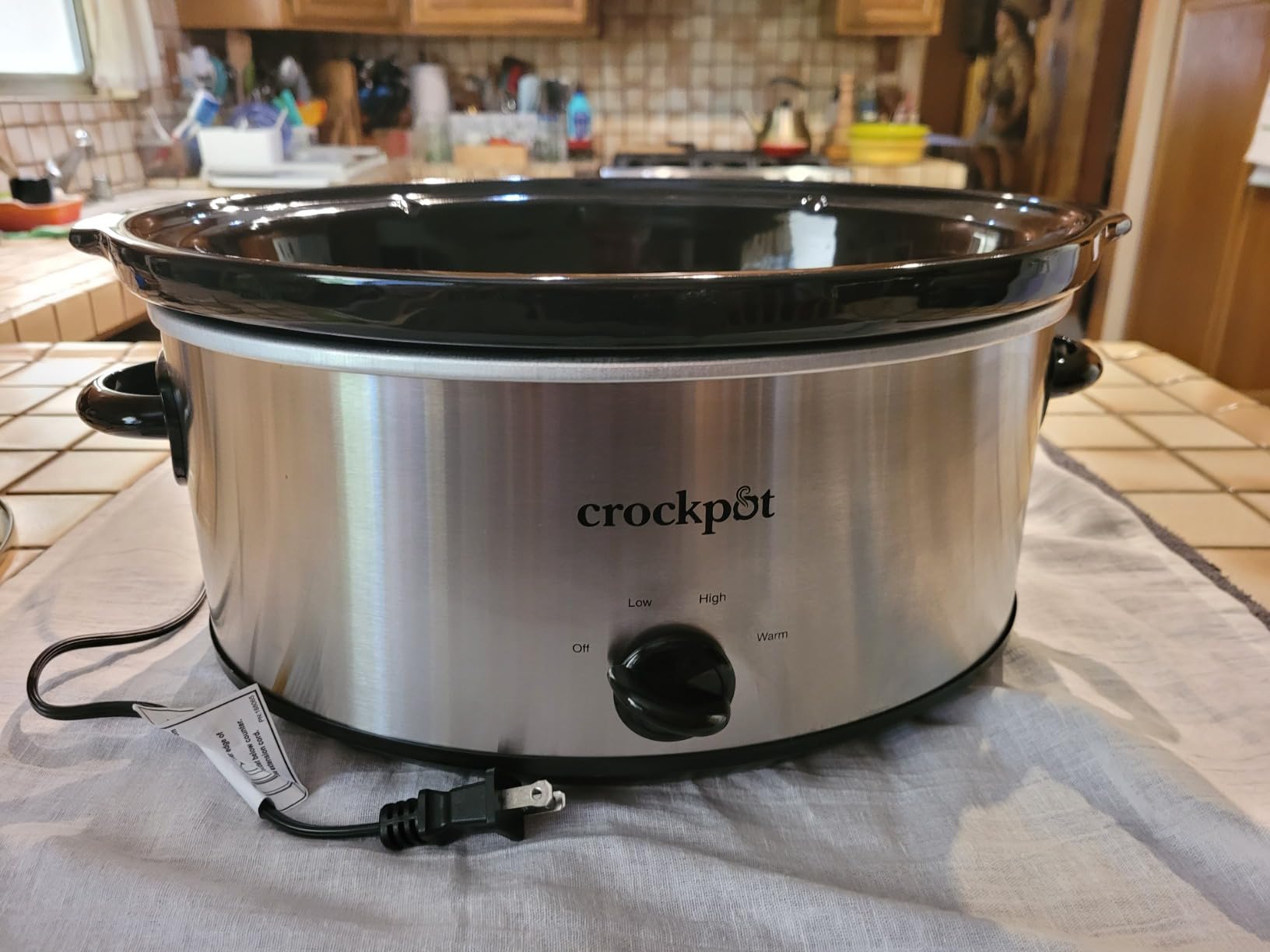Crock-Pot 7-Quart Manual Slow Cooker, Family Size Serves 8+ People & Fits 6-lb Roast, Removable Stoneware with Warming Setting, Dishwasher Safe for Easy Cleanup, Stainless Steel customer photo 1