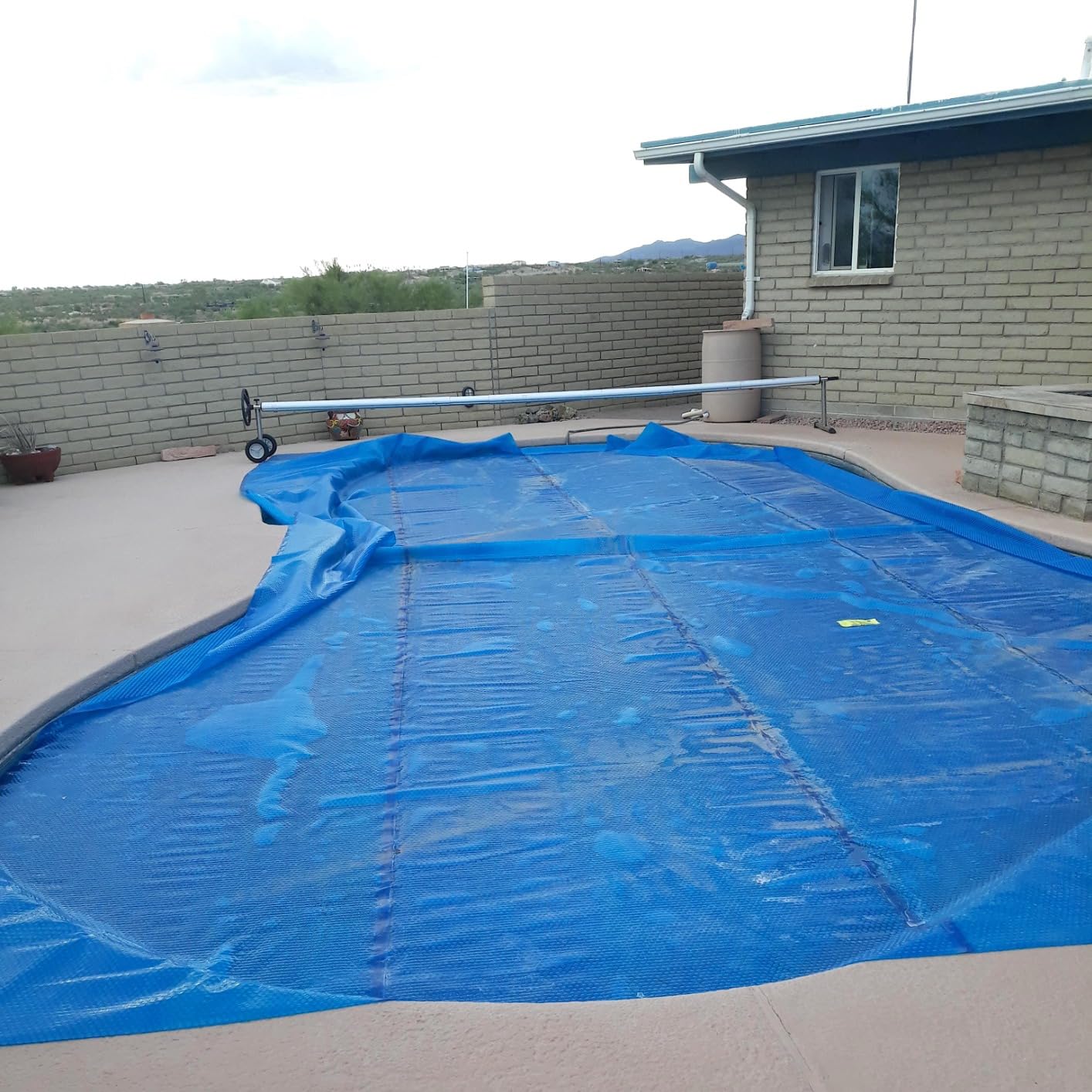Blue Wave 16x32-ft Rectangle Solar Pool Cover 12-Mil Blue - Solar Cover for Above Ground Pool & Inground Pool, Thermal Bubble Blanket for Heat Retention & Reduced Evaporation customer photo 1
