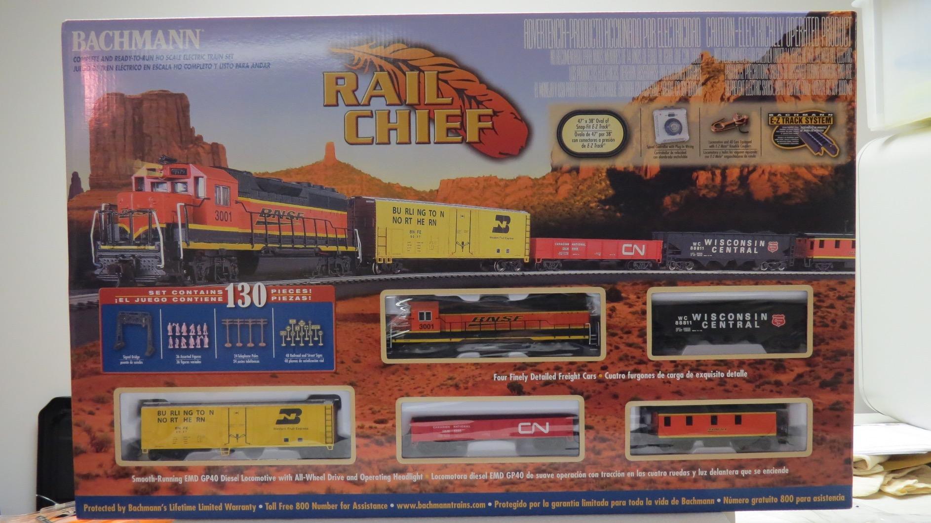 Bachmann Trains Rail Chief Ready to Run Electric Train Set, HO Scale | Complete 130 Piece Set; Locomotive, Rolling Stock, Track, Power Pack and Speed Controller, Build Your Model Railroad, #706 customer photo 1