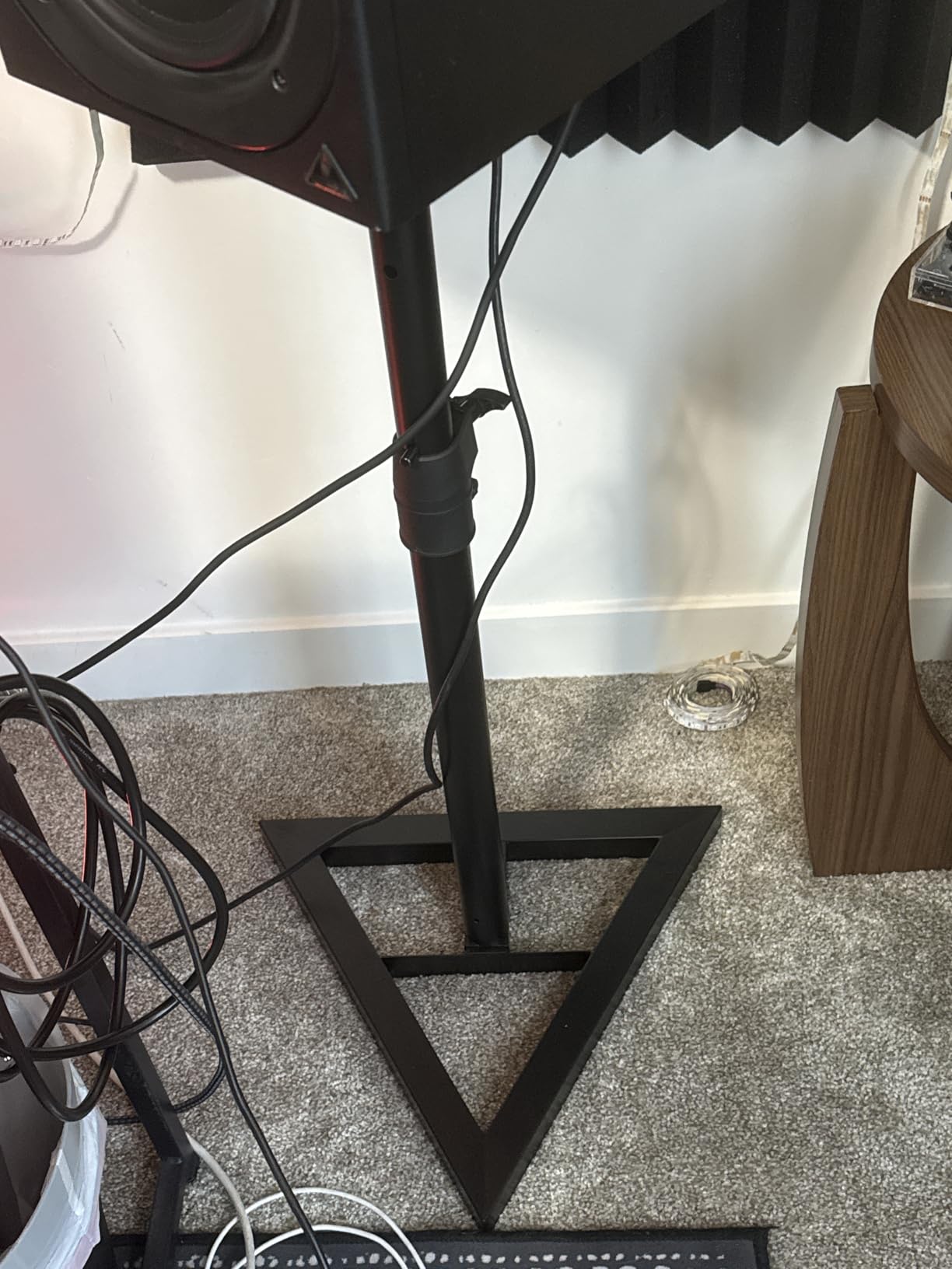 Rockville RVSM1 Black Pair Adjustable Height Studio Monitor Speaker Stands | 33