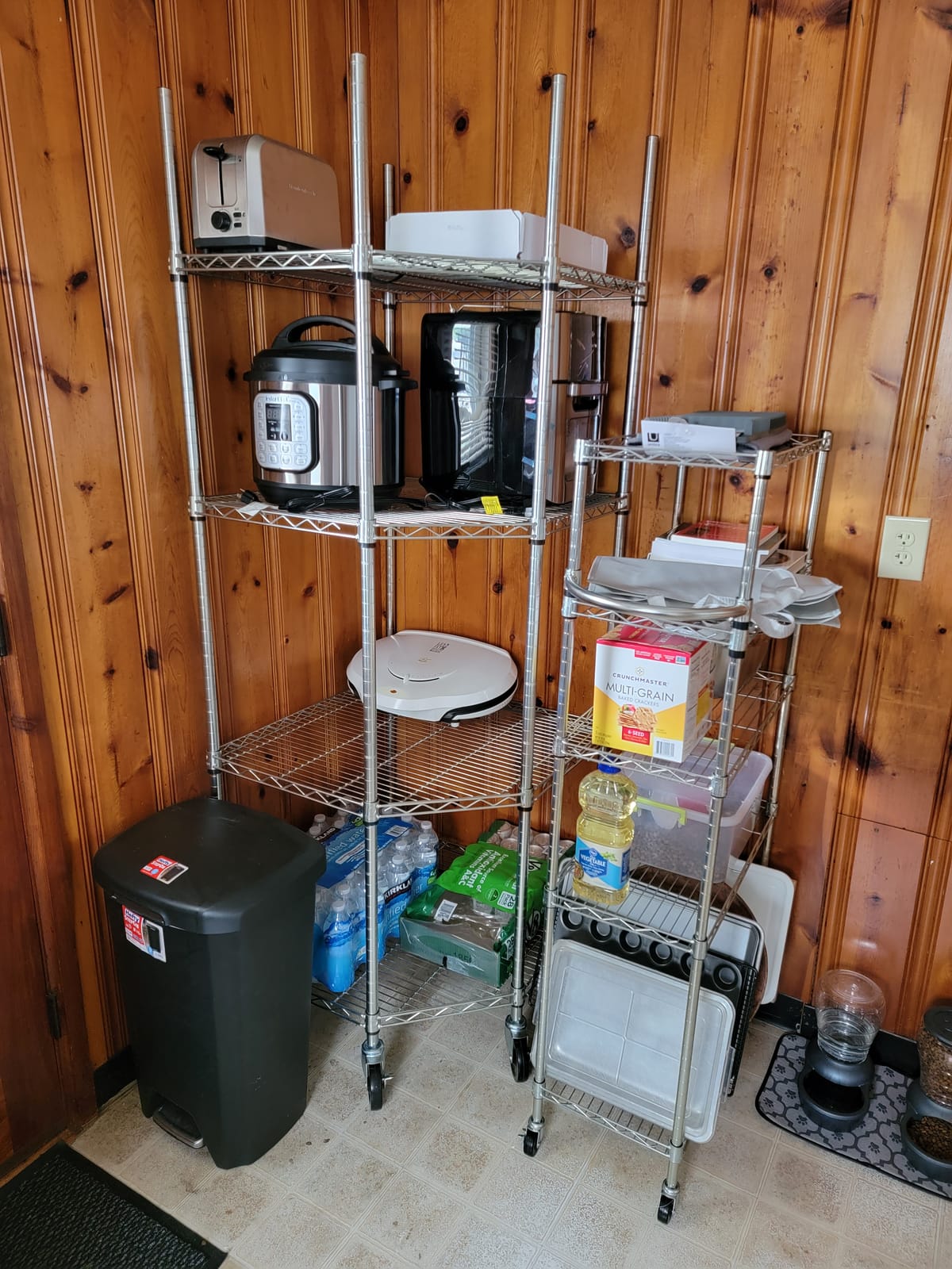 Trinity EcoStorage Heavy Duty 5-Tier Adjustable Wire Shelving with Wheels for Kitchen Organization, Garage Storage, Laundry Room, NSF Certified, 800 to 4000 Pound Capacity, 60