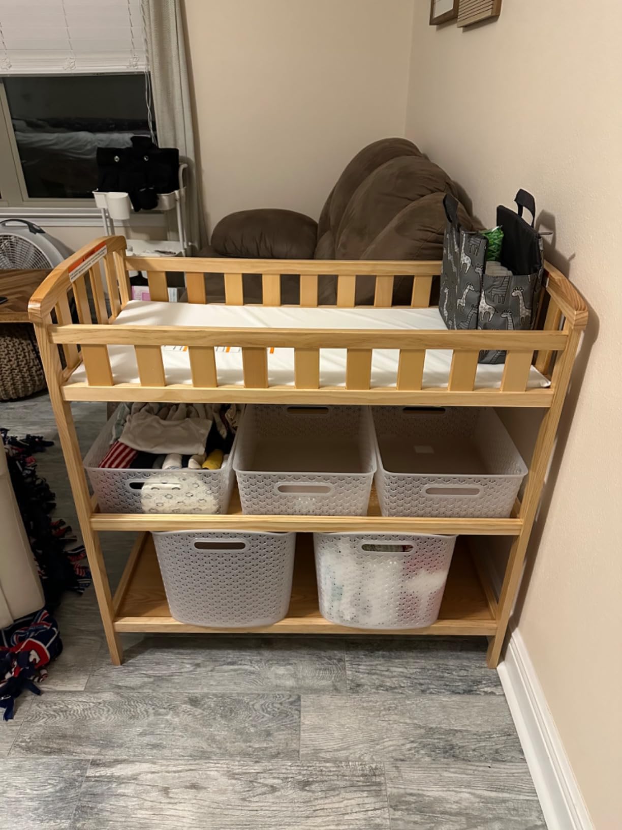 Dream On Me Emily Changing Table - Natural Pinewood with Pad customer photo 1
