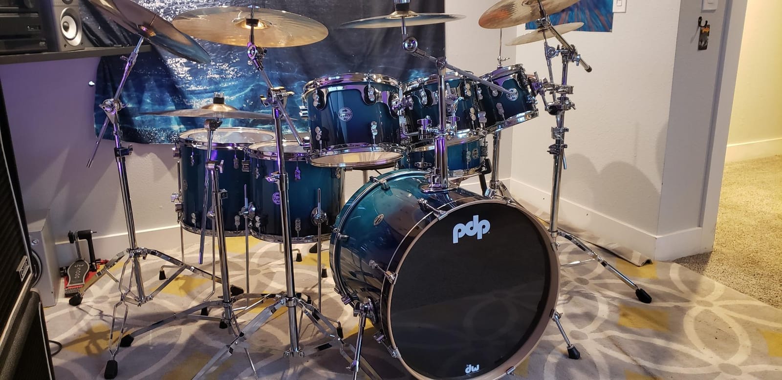 PDP By DW 7-Piece Concept Maple Shell Pack with Chrome Hardware Silver to Black Fade customer photo 2