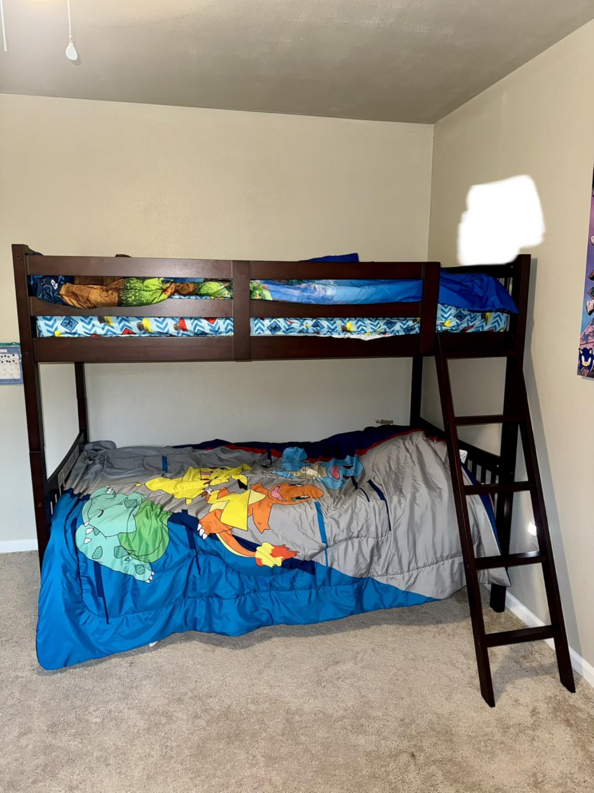 Storkcraft Caribou Twin-Over-Twin Bunk Bed, Navy | GREENGUARD Gold Certified, Wood Twin Bunk Beds for Kids Bedroom, Converts to 2 Individual Twin Beds, No Box Spring Required customer photo 1