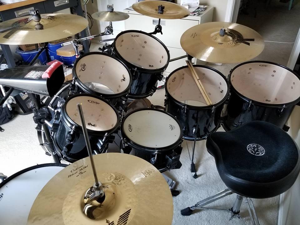 PDP By DW 5-Piece Concept Maple Shell Pack with Chrome Hardware Red to Black Fade customer photo 1