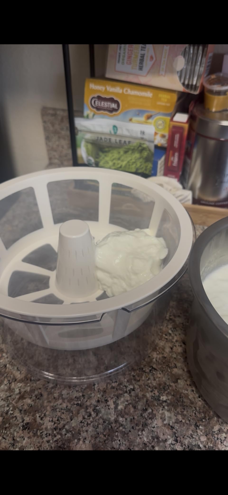 Euro Cuisine GY50 Greek Yogurt Maker with Ultra Fine Mesh Strainer Basket, BPA Free, Patented Greek Yogurt Strainer for Homemade Greek Yogurt (White) customer photo 2