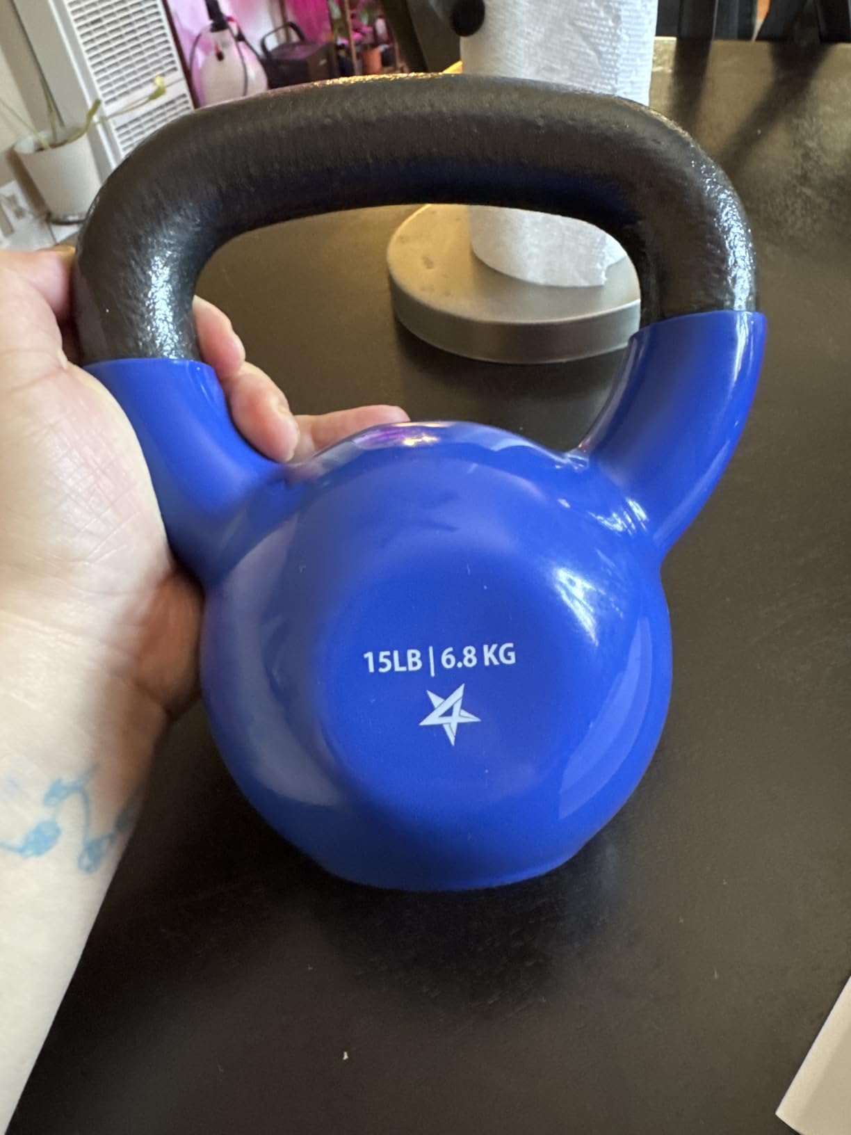 Yes4All Kettlebell, 5-100 LB Vinyl Coated Cast Iron Strength Training Kettlebells for Home Gym Exercises, Fitness, Full Body Workout Equipment, Push Ups, and Grip Strength customer photo 2