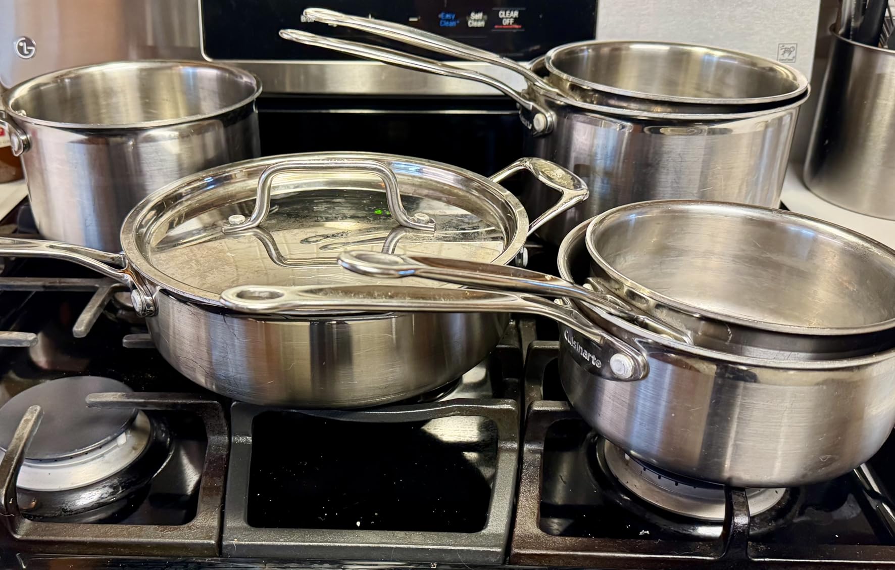 Cuisinart Stainless Steel Pots and Pans Set, Induction Compatible, 12 pc | 12-pc Cuisinart Cookware Set with Saucepans, Sauté Pan, Stockpot & Skillets, Oven Safe to 500°F, MCPS-12N customer photo 1