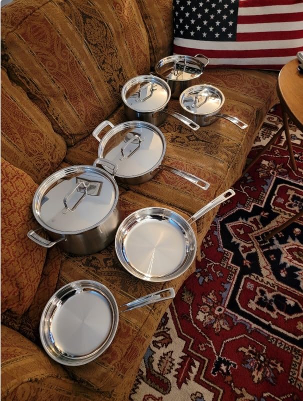 Cuisinart Stainless Steel Pots and Pans Set, Induction Compatible, 12 pc | 12-pc Cuisinart Cookware Set with Saucepans, Sauté Pan, Stockpot & Skillets, Oven Safe to 500°F, MCPS-12N customer photo 2