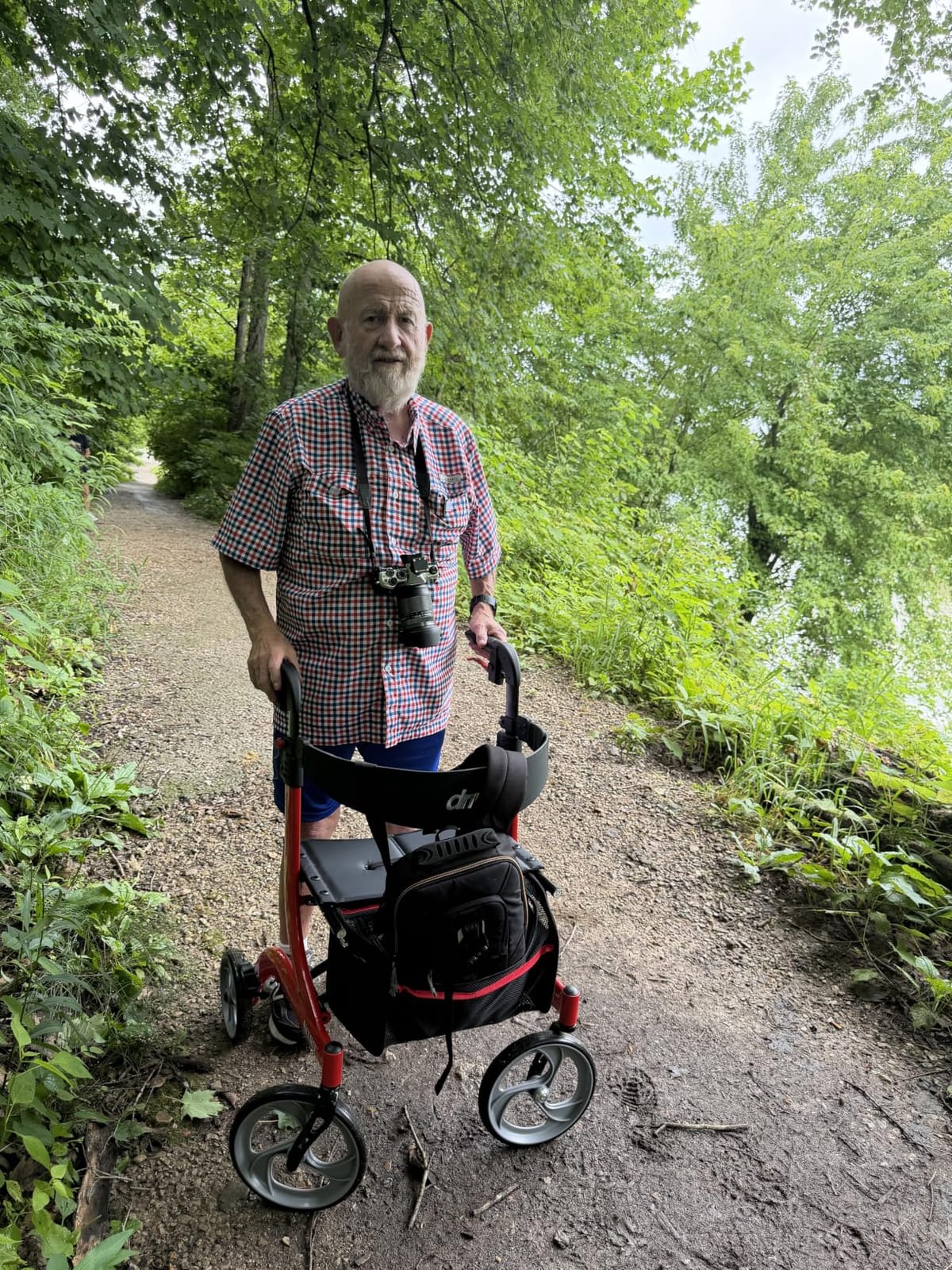 Drive Medical RTL10266 Nitro Euro-Style 4-Wheel Rollator with Seat, Red | Euro-Style 4-Wheel Rollator Walker with Seat for Comfortable, Convenient Everyday Mobility Support and Ease customer photo 2