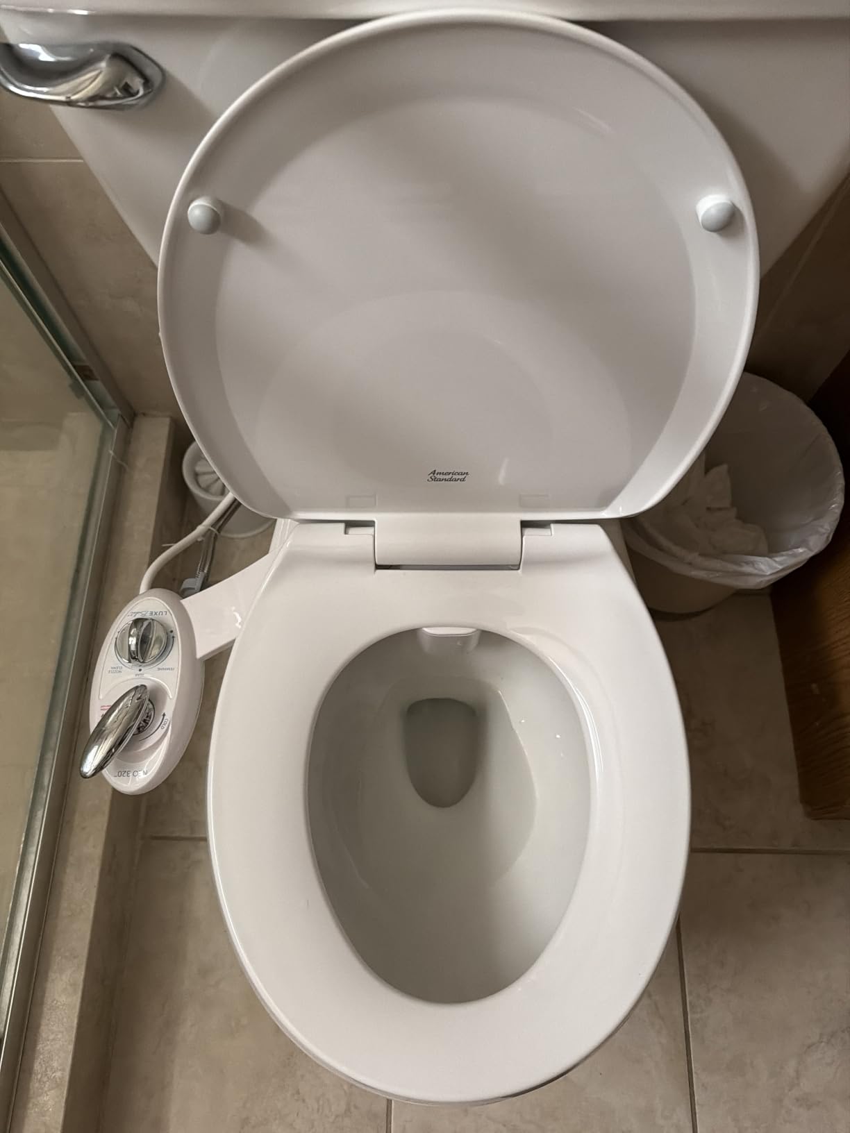 LUXE Bidet NEO 320 - Warm Water Bidet Attachment for Toilet Seat, Blue | Non-Electric, Warm Water, Dual Nozzle, Self-Cleaning, Adjustable Water Pressure, Rear & Feminine Wash customer photo 1