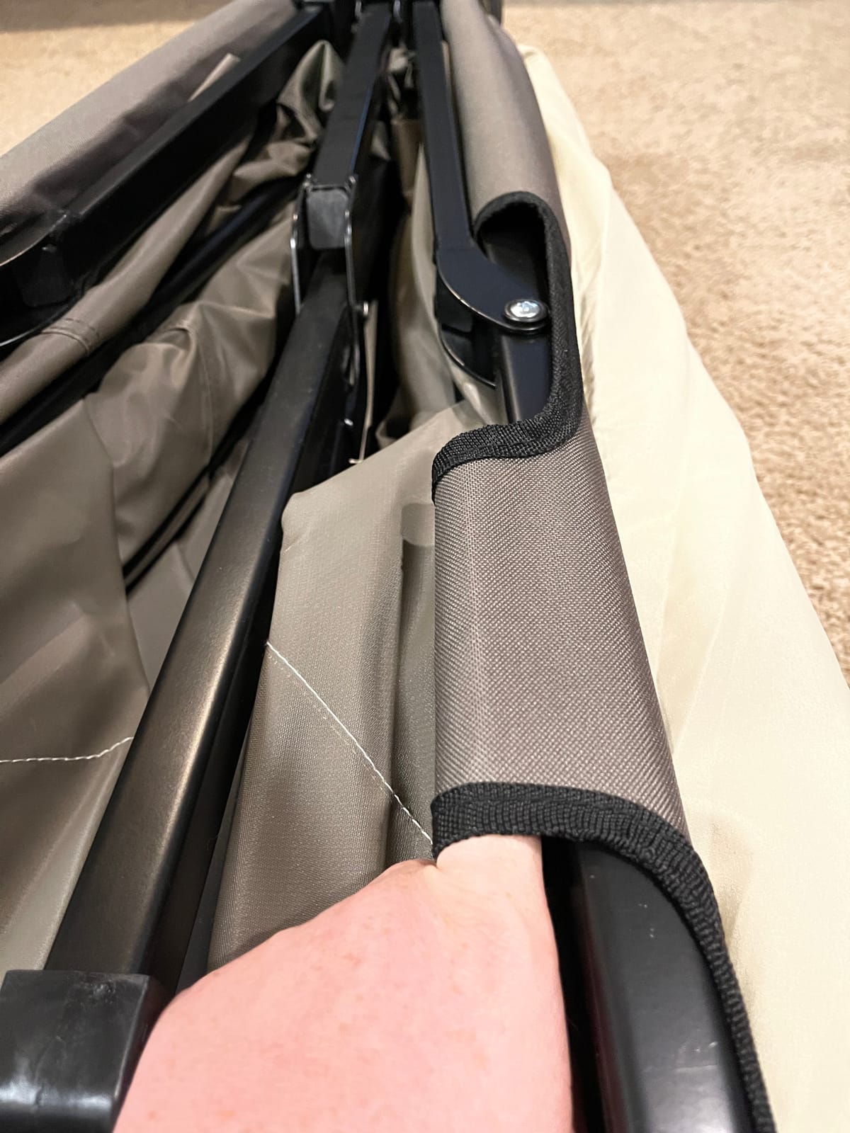 Coleman Queen-Size Airbed Cot Combination, Folding Air Mattress with Steel Frame & Side Table, Battery Pump Included, Great for Camping, Lounging, Elevated Sleeping, Guests, & More customer photo 2