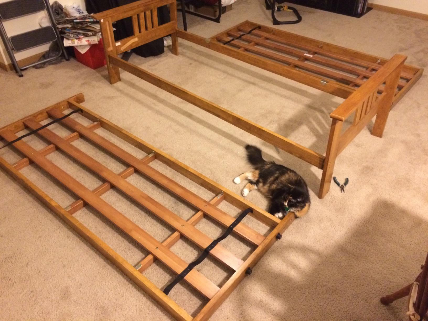 Stanford Futon Frame - Full Size, Solid Wood | Heavy Duty Solid Wood | Transform to 3 Positions - Sofa, Lounger, Bed | Popular Design customer photo 2
