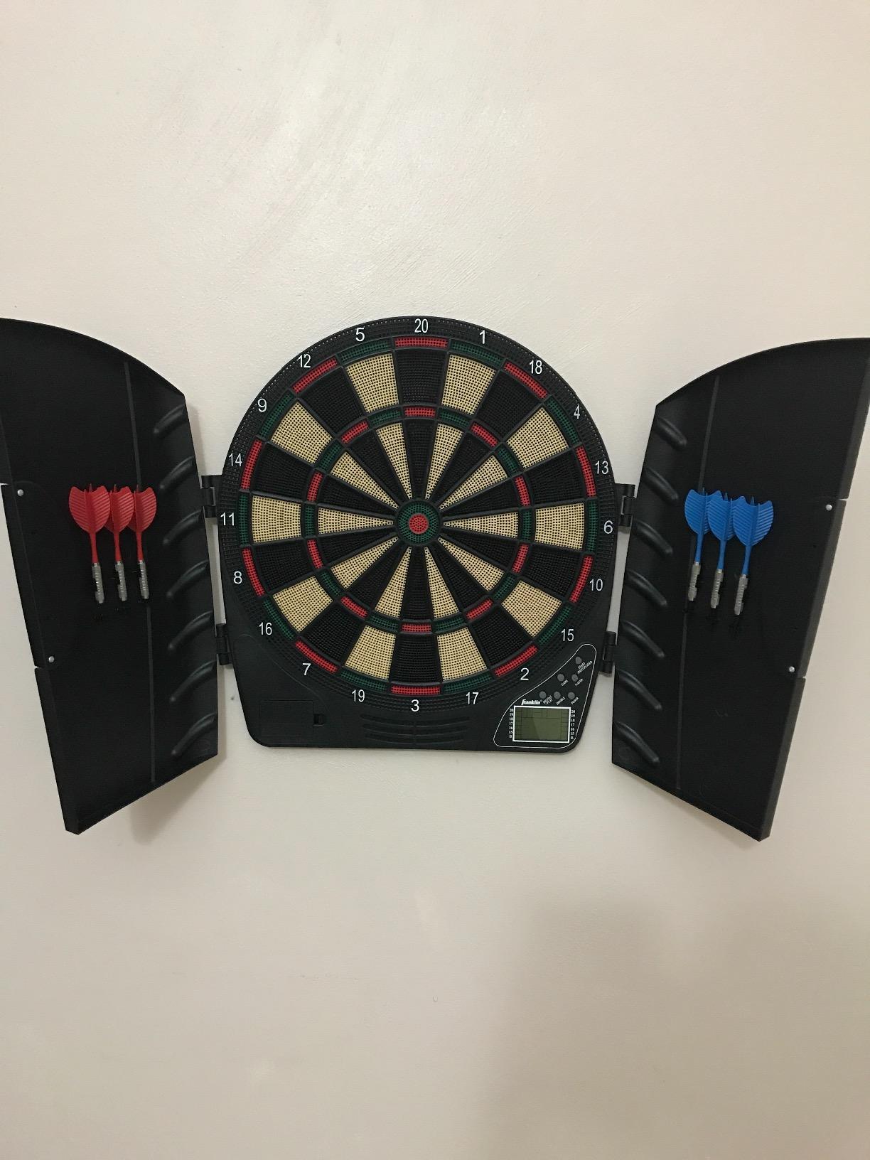 Franklin Sports Electronic Dart Board Set - Soft Tip Electric Dartboard with Digital Scoreboard customer photo 1