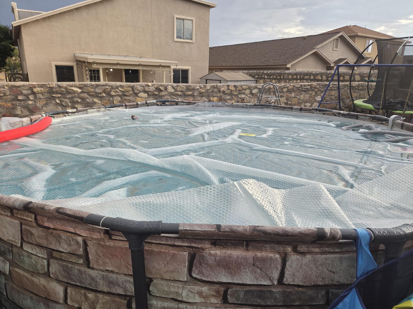 Sun2Solar Blue 24 ft Round Pool Solar Cover | 12 Mil | Heat Retaining | Thermal Blanket for Inground & Above Ground Swimming Pools | Sun's Energy Heats Pool | Bubble Heating Blankets | 1200 Series customer photo 2