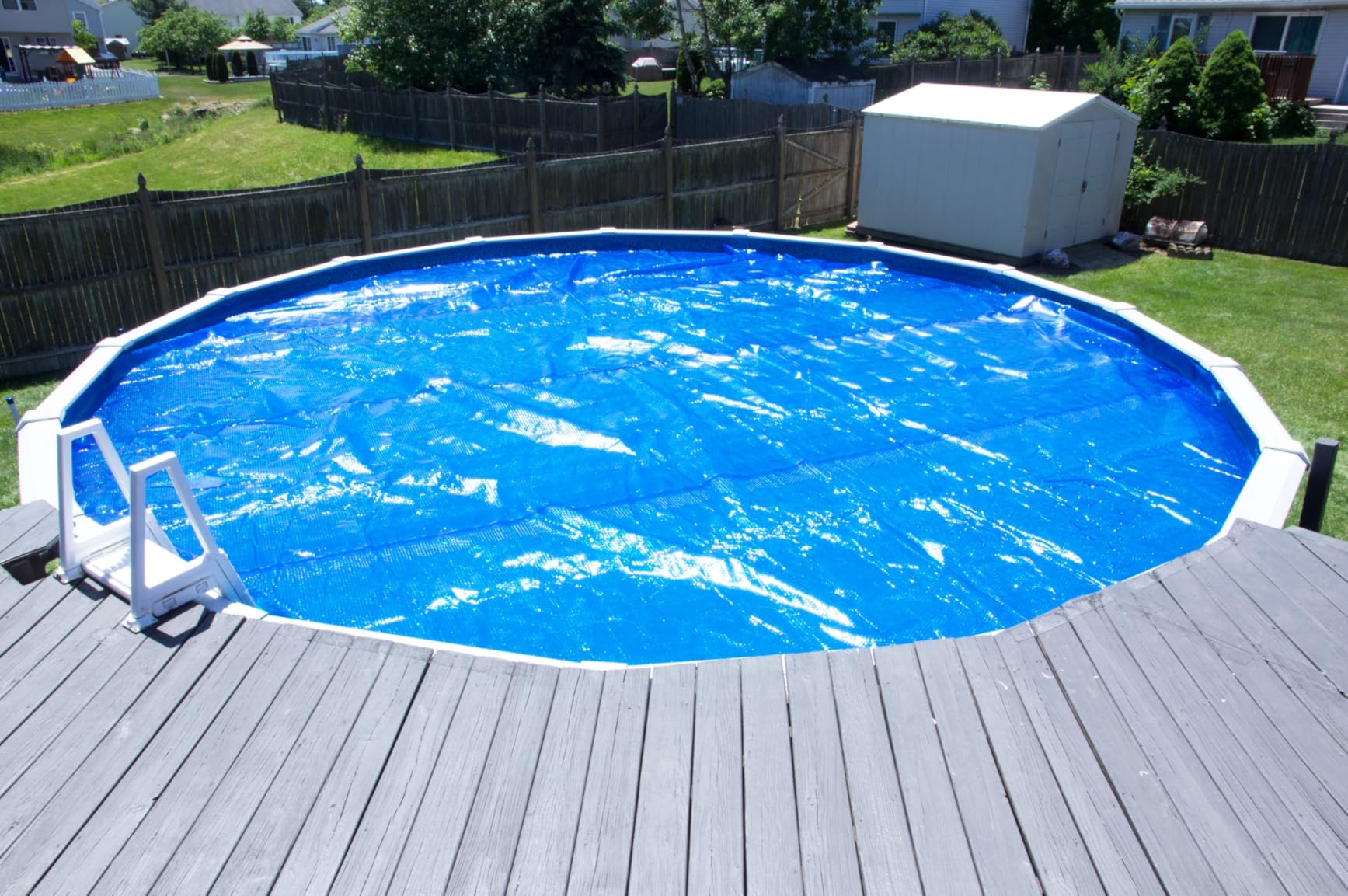 Sun2Solar Blue 18 ft Round Solar Cover | 8 Mil | Heat Retaining | Thermal Heating Blanket for Above Ground & Inground Swimming Pools | Sun Heats Pool | Bubble Heating Blankets | 800 Series customer photo 2