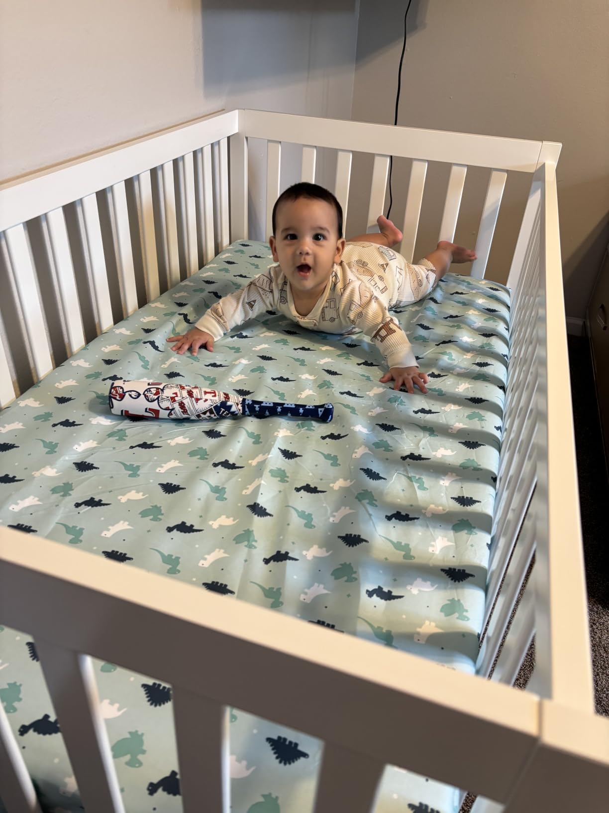 Dream On Me Synergy 5-in-1 Convertible Full Size Baby Crib, GREENGUARD Gold | BSA Verified, ASTM & CPSC Tested, 3-Position Mattress Support, Converts to Toddler, Day and Full Size Bed, 50 Lb, White customer photo 2
