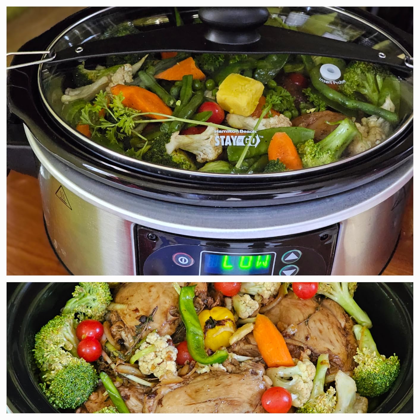 Hamilton Beach Portable 6 Quart Set & Forget Programmable Slow Cooker | Temperature Probe | Lid Lock For Easy Travel | Dishwasher Safe Crock & Glass Lid | Stainless Steel | 33969AG customer photo 1