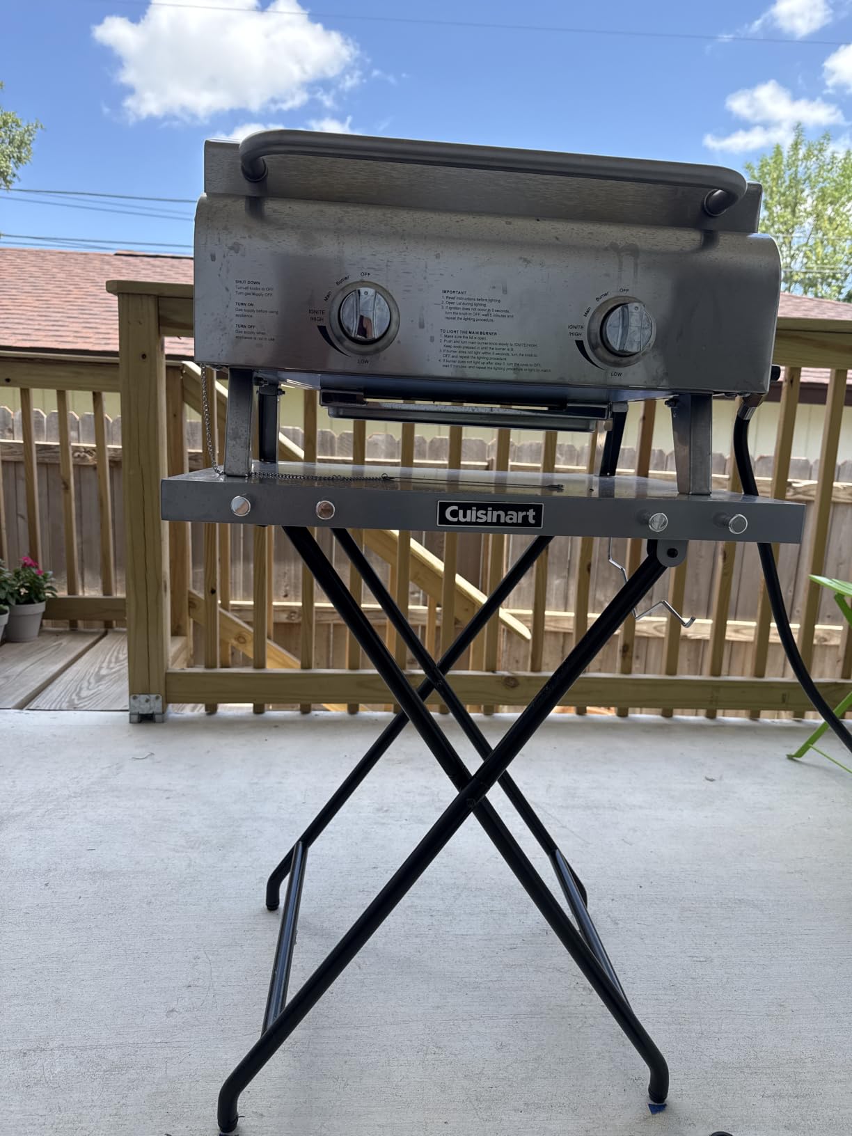 Cuisinart Outdoor Gas Grill, 20,000 BTU, Portable, 2-Burner | 22-lb propane grill for camping, tailgate, and BBQ cooking with electronic ignition, CGG-306 customer photo 2