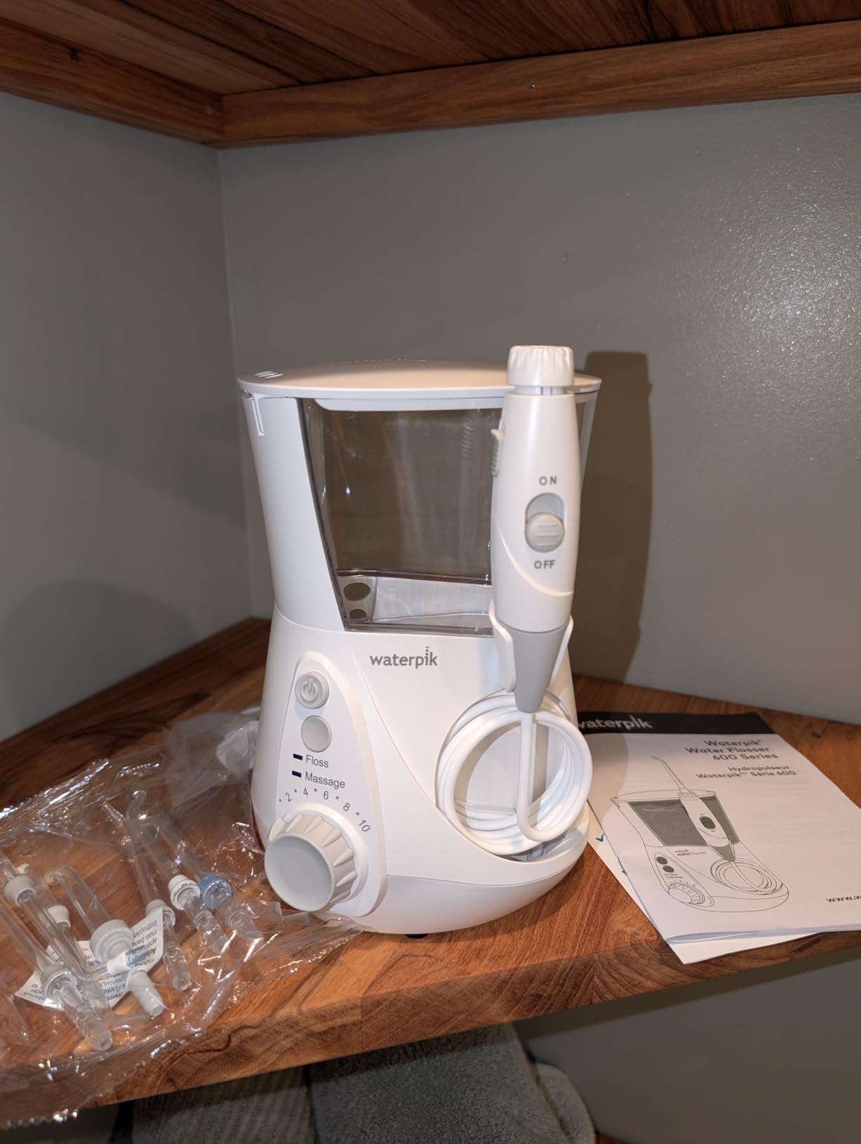 Waterpik Aquarius Countertop Water Flosser with 10 Settings, 7 Tips, White | For Daily Home Gum Health, Dental Braces, Implants, Teeth Cleaning, Multiple Users, ADA Accepted WP-660 Packaging May Vary customer photo 1